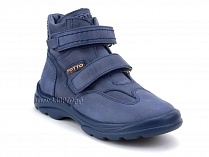 211-22 Тотто (Totto), ботинки демисезонные утепленные, байка, кожа, синий. в Симферополе