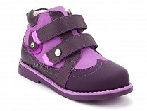 136-82БР Бос(Bos), ботинки детские утепленные ортопедические профилактические, кожа, фиолетовый, сиреневый в Симферополе