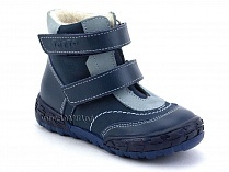 133-3,13,09 Тотто (Totto), ботинки детские ортопедические профилактические, байка, кожа, нубук, темно-синий. в Симферополе