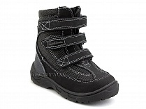 А43-038 Сурсил (Sursil-Ortho), ботинки детские ортопедические с высоким берцем, зимние, натуральный мех, кожа, текстиль, черный в Симферополе