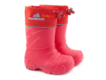 129110-02 Нордман Кидс (Nordman Kids), сапоги резиновые детские eva со съемным меховым вкладышем, красный в Симферополе