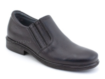 51213  ШагоВита (Shagovita), туфли школьные профилактические  для мальчиков, кожа, черный в Симферополе