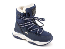 А45-157 Сурсил (Sursil-Ortho), ботинки детские зимние ортопедические профилактические, натуральныя шерсть, искуственная кожа, мембрана, темно-синий в Симферополе