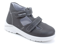 0228-821 Тотто (Totto), туфли детские ортопедические профилактические, кожа, серый в Симферополе