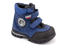 031-600-013-05-240 (21-25) Джойшуз (Djoyshoes) ботинки детские зимние ортопедические профилактические, натуральный мех, кожа, темно-синий, милитари в Симферополе