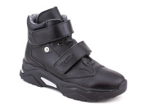 3541-131 Тотто (Totto), ботинки детские утепленные ортопедические профилактические, кожа, байка, чёрный в Симферополе