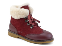 А44-071-3 Сурсил (Sursil-Ortho), ботинки детские ортопедические профилактичские, зимние, натуральный мех, замша, кожа, бордовый в Симферополе