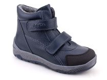 2458-712 Тотто (Totto), ботинки детские утепленные ортопедические профилактические, кожа, синий. в Симферополе
