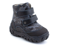520-10 (21-26) Твики (Twiki) ботинки детские зимние ортопедические профилактические, кожа, натуральный мех, черный, камуфляж в Симферополе