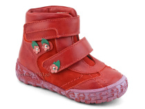 238-196,186 Тотто (Totto), ботинки демисезонные утепленные, байка,  кожа,нубук,  красный, в Симферополе