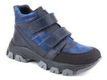 5-612145-2403 (31-36) Пиксель (Pixel), ботинки зимние детские профилактические, кожа, натуральный мех, синий в Симферополе