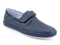 30025-712 Тотто (Totto), туфли школьные ортопедические профилактические, кожа, синий в Симферополе