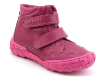 201-267 Тотто (Totto), ботинки демисезонние детские профилактические на байке, кожа, фуксия. в Симферополе