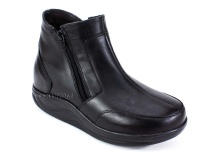 84-11И-2-490/58 Рикосс (Ricoss) ботинки для взрослых демисезонные утепленные, ворсин, кожа, черный, полнота 9 в Симферополе
