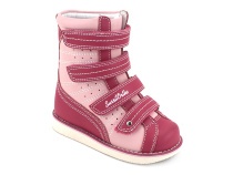 23-220 Сурсил-Орто (Sursil-Ortho), ботинки демисезонные детские ортопедические  с тутором, кожа, розовый в Симферополе