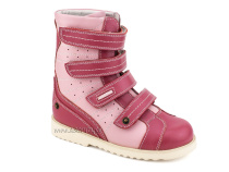 23-220-1 Сурсил-Орто (Sursil-Ortho), ботинки демисезонные детские ортопедические  с тутором, кожа, розовый в Симферополе