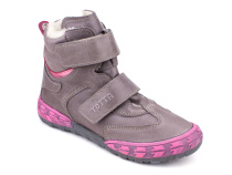 3542-607,0139 Тотто (Totto), ботинки детские утепленные ортопедические профилактические, кожа, шерсть, лиловый, малиновый в Симферополе